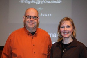 With Gediminas Murauskas at Creighton University, Omaha. Photo: Algis Praitis.